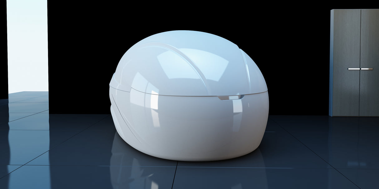 White Dreampod VMAX Float Pod for Ultimate Sensory Deprivation at Aurora Sanctuary