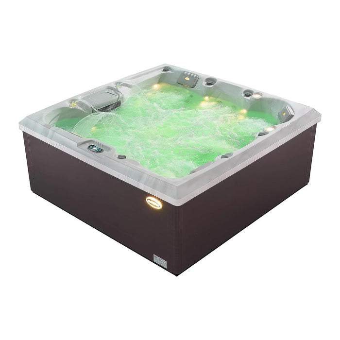 Empava Freestanding Luxury 6-Person Outdoor Hot Tub | Enjoy ultimate relaxation in this premium outdoor hot tub from Aurora Sanctuary