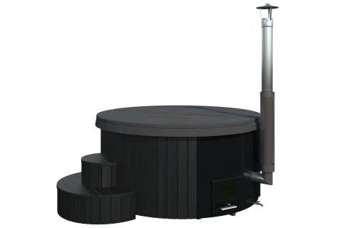 Saunalife 6-Person Wood-Fired Hot Tub Spa Model S4B S4N