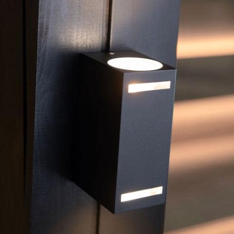 SaunaLife Garden Series: 6-Person Outdoor Sauna at Aurora Sanctuary with exterior lighting