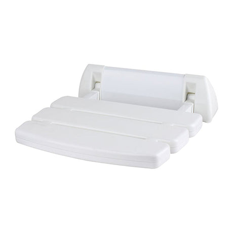Seat Steam Shower Wall-Mount Fold down 13 ½" x 9 ¼" White