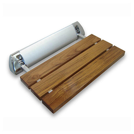 Seat Steam Shower Wall-Mount Fold down 20" x 13" Teak