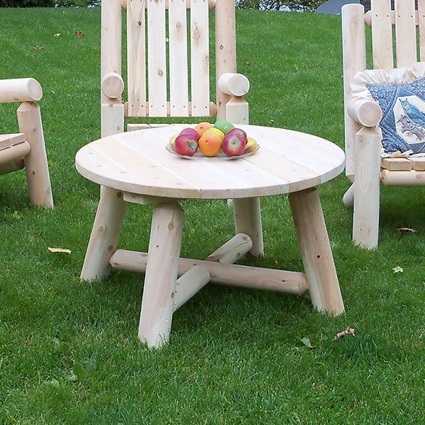 Dundalk Leisurecraft Canadian Timber 36" Round Coffee Table 90cm