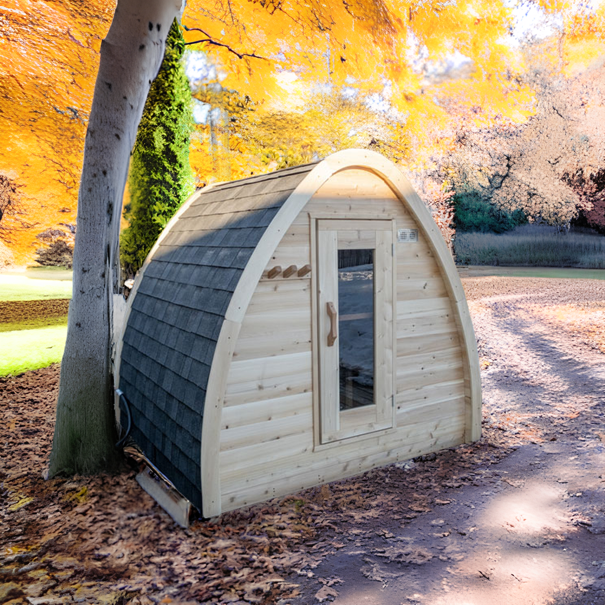 Buy Dundalk Leisurecraft 4-Person Canadian Timber Minipod Sauna Online - Aurora Sanctuary