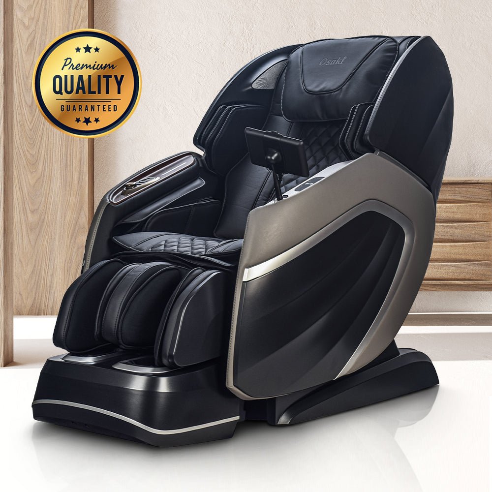 Osaki OS-Pro 4D Emperor Massage Chair in Black Grey - Elevate Your Comfort with the Ultimate Relaxation Experience