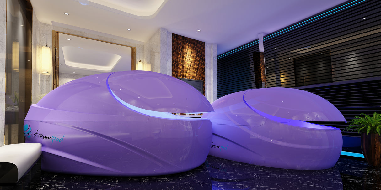 Image of the Dreampod VMAX Float Pod, the ultimate sensory deprivation experience at Aurora Sanctuary