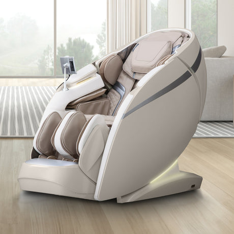 Upgrade Your Comfort with OS Pro 4D DuoMax Massage Chair - Beige recolored image
