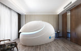 Experience sensory deprivation bliss with the DreamPod Sport Float Pod at Aurora Sanctuary: Relaxation and rejuvenation await in this state-of-the-art flotation therapy pod