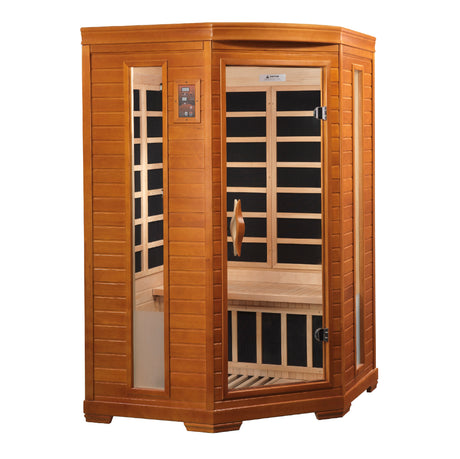 Dynamic Heming Elite 2-Person Corner Sauna: Low-EMF Far Infrared - Relaxing sauna experience for two with low electromagnetic field emissions