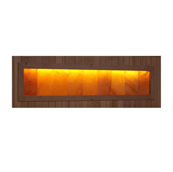 Golden Designs 4-Person Full Spectrum PureTech™ Near Zero EMF FAR Infrared Sauna with Himalayan Salt Bar Canadian Hemlock 