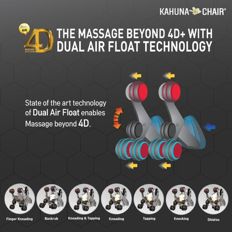 Kahuna SM-9300 massage chair demonstrating 4D+ massage rollers in action