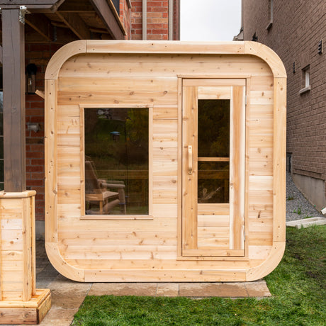 Experience the luxury of the Dundalk Leisurecraft Canadian Timber 4-Person Luna Sauna at Aurora Sanctuary