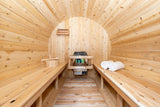 Ultimate relaxation in Dundalk Barrel Sauna at Aurora Sanctuary - soothing retreat for rejuvenation and wellness