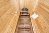 Ultimate relaxation in Dundalk Barrel Sauna at Aurora Sanctuary - Harmonious Print