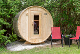 Ultimate Relaxation in Dundalk Barrel Sauna at Aurora Sanctuary - Harmonious Print