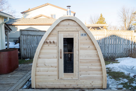 Discover the Dundalk Leisurecraft 4-Person Canadian Timber Minipod Sauna - Find your sanctuary at home