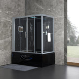 Maya Bath Catania Platinum Steam Shower Tub Combo with Smart TV