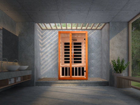 Dynamic Santiago Elite 2-Person Low-EMF Far Infrared Sauna - Aurora Sanctuary