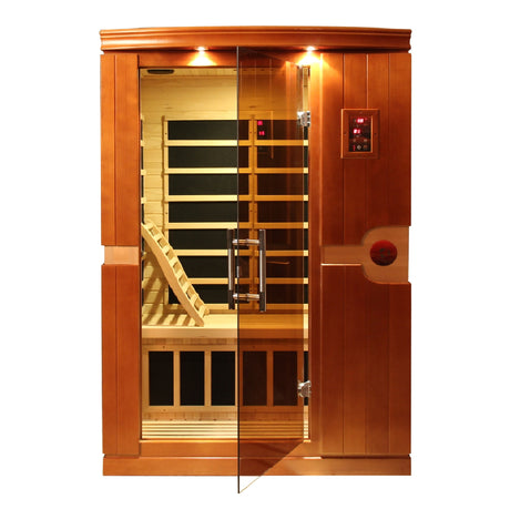 Dynamic Venice Elite 2-Person Far Infrared Sauna with Low EMF technology - relax and detoxify in style