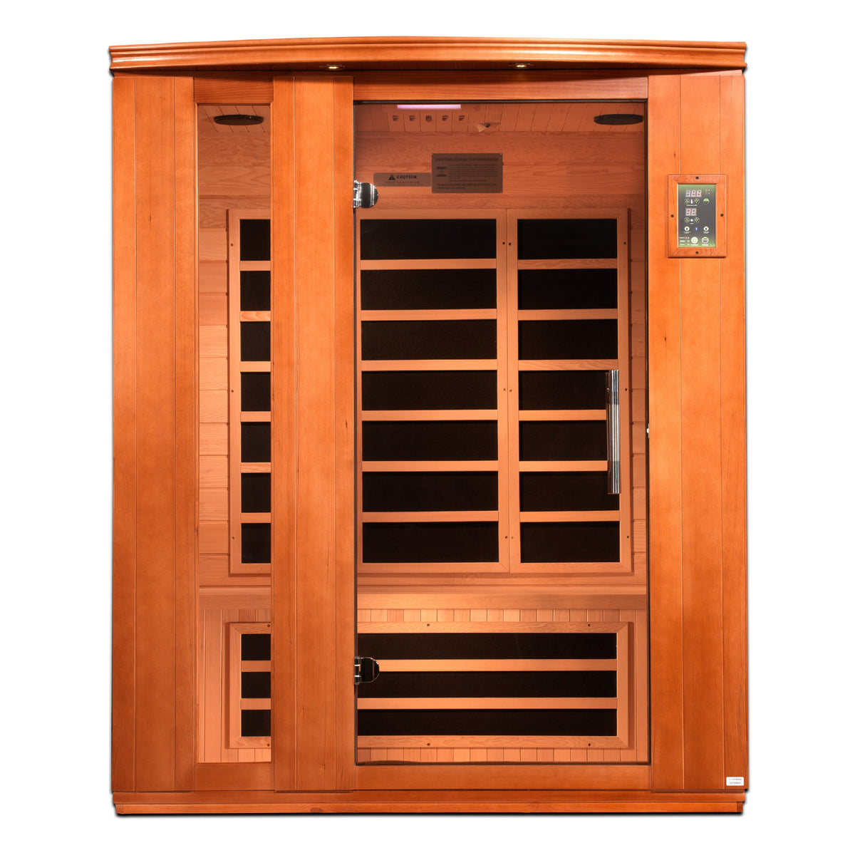 Dynamic Lugano 3-Person Ultra-Low EMF Sauna featured at Aurora Sanctuary - Relax in luxury with this premium sauna offering. Ideal for rejuvenation and wellness.