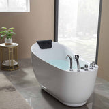 EMPAVA 59AIS04 59 IN. ACRYLIC OVAL WHIRLPOOL FREESTANDING BATHTUB