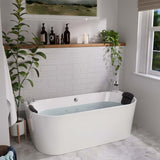 EMPAVA 59AIS06 59 IN. WHIRLPOOL ACRYLIC ALCOVE HYDROMASSAGE BATHTUB