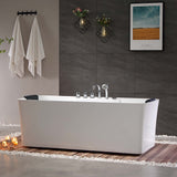 EMPAVA 59AIS15 59 IN. WHIRLPOOL FREESTANDING HYDROMASSAGE BATHTUB