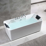 Empava 67 Freestanding Whirlpool Acrylic Hydromassage Bathtub in Scene 3 - Rectangular Double-Ended Bathtub