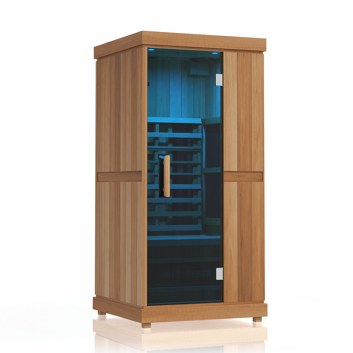 Discover the rejuvenating benefits of the Finnmark FD-1 Full Spectrum 1-Person Infrared Sauna at Aurora Sanctuary