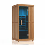 Discover the rejuvenating benefits of the Finnmark FD-1 Full Spectrum 1-Person Infrared Sauna at Aurora Sanctuary