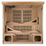 Golden Designs Monaco 6-person PureTech™ Near Zero EMF Under 2MG FAR Infrared Sauna Canadian Hemlock - GDI-6996-01