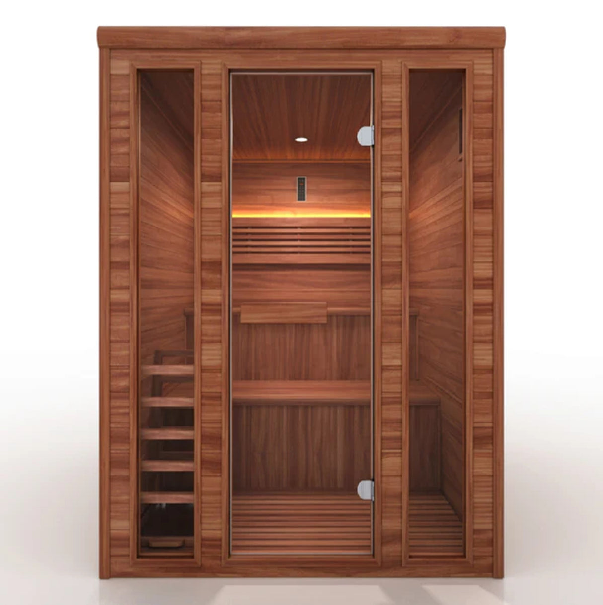 NEW Golden Designs 2025 "Andermatt Edition" 2 - 3 Person Traditional Steam Sauna GDI-7030-01 - Pacific Premium Clear Cedar