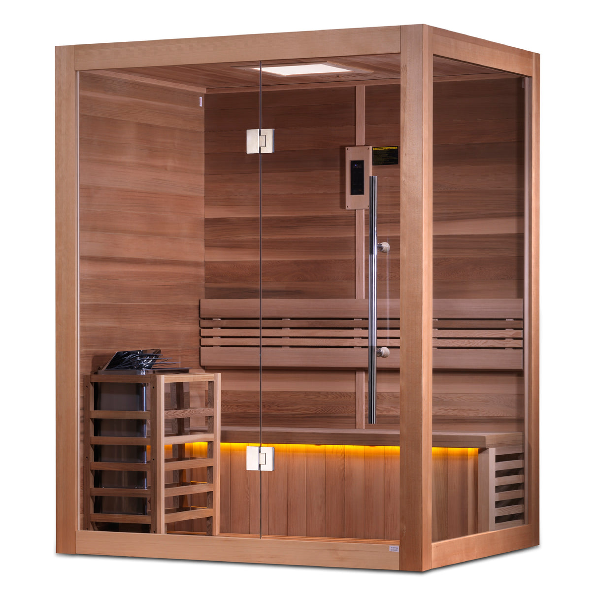 Golden Designs 2-Person Indoor Sauna - Experience luxury relaxation with Hanko design at Aurora Sanctuary