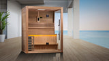 Luxury Golden Designs Hanko 2-Person Indoor Sauna available at Aurora Sanctuary - Relaxation at its Finest