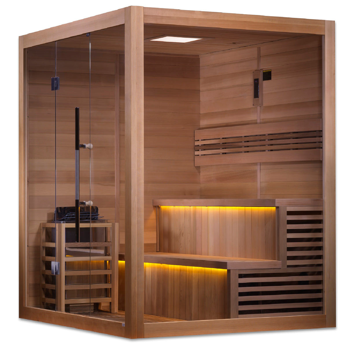 Premium 6-Person Traditional Sauna in Canadian Red Cedar Interior - Ideal for Relaxation and Wellness