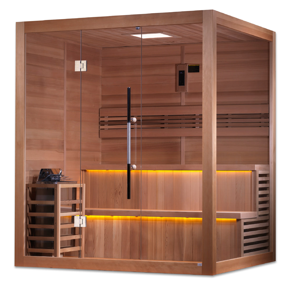 Premium 6-Person Traditional Sauna in Canadian Red Cedar Interior - Ideal for relaxation and wellness