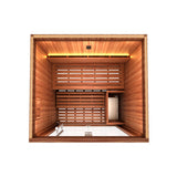 New Golden Designs 2025 Sundsvall 2-Person Sauna featuring Canadian Red Cedar wood - luxury home sauna for relaxation and wellness