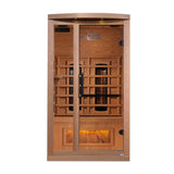 Golden Designs 1-Person Full Spectrum PureTech™ Near Zero EMF FAR Infrared Sauna with Himalayan Salt Bar Canadian Hemlock 