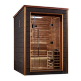 Golden Designs Narvik 2-Person Sauna with Luxurious Canadian Red Cedar Interior - Health and Wellness Retreat at Home