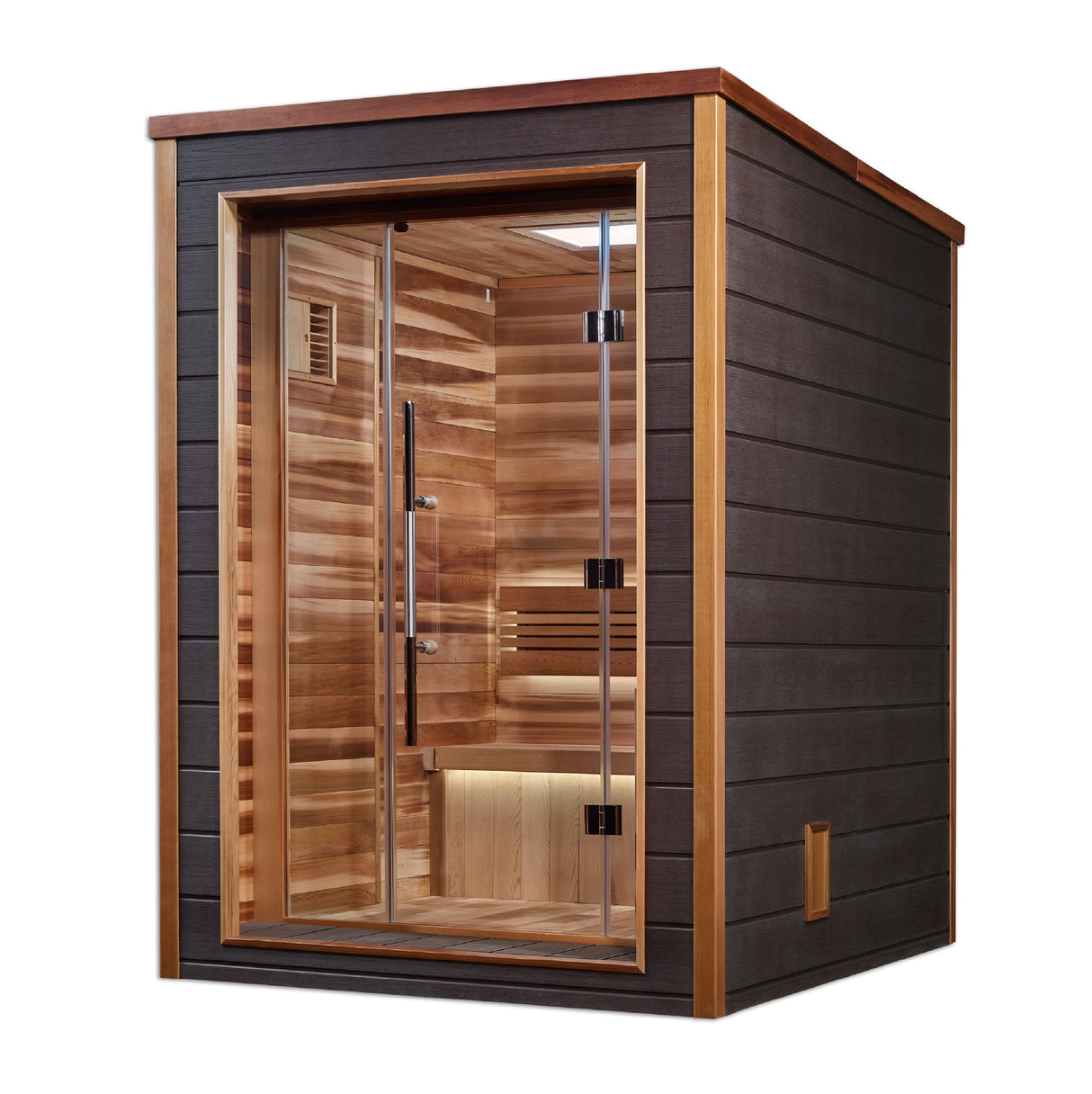 Golden Designs Narvik 2-Person Sauna featuring Canadian Red Cedar Interior - Relax and rejuvenate in luxurious style with this premium sauna