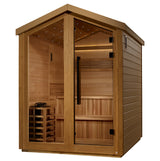 Golden Designs Kaarina Outdoor Sauna - Canadian Red Cedar Interior - Best Relaxation Experience for Your Outdoor Space