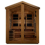 Golden Designs Kaskinen 6 Person Hybrid PureTech™ Full Spectrum IR or Traditional Stove Outdoor Sauna GDI-8526-01 - Canadian Red Cedar Interior