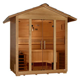 Golden Designs 5-Person Outdoor Sauna at Aurora Sanctuary - Relax and unwind in nature's beauty