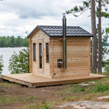 Shop the Dundalk Leisurecraft 6-Person Georgian Cabin Sauna at Aurora Sanctuary for a luxurious at-home spa experience