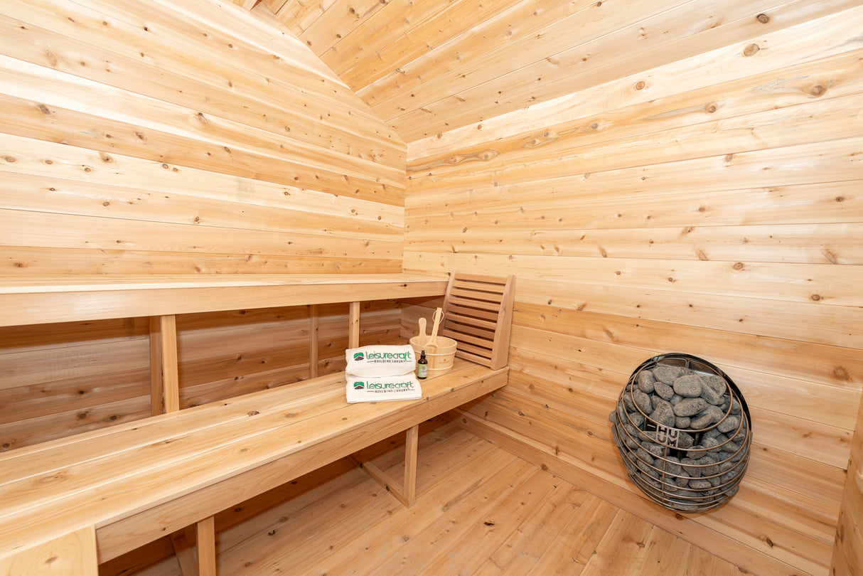 Georgian Cabin Sauna from Dundalk Leisurecraft - 6-Person Canadian Timber Sauna