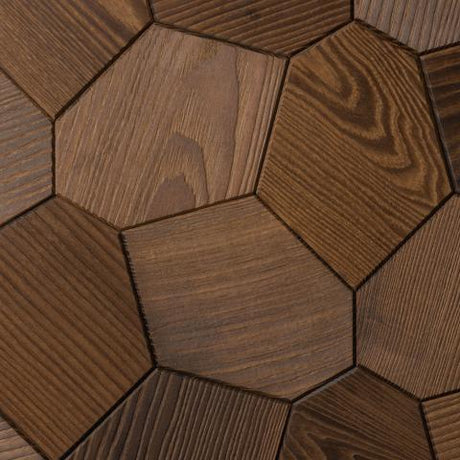 Thermo-Ash Brushed Hexagon Wall Panel