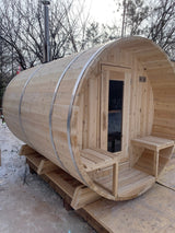 Experience the luxury and wellness benefits of the Dundalk Leisurecraft Canadian Timber 4-Person Sauna at Aurora Sanctuary - Shop now!