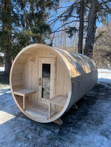 Shop the Dundalk Leisurecraft Canadian Timber 4-Person Sauna Online at Aurora Sanctuary - Image of high-quality sauna interior design