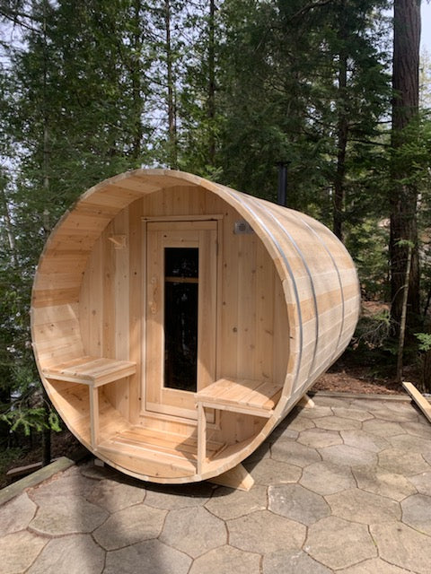 Canadian Timber 6-Person Barrel Sauna - Relaxation and Luxury - Aurora Sanctuary