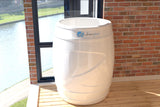 Dreampod Fiberglass Cold Plunge Barrel with Chiller in White - Buy Now at Aurora Sanctuary